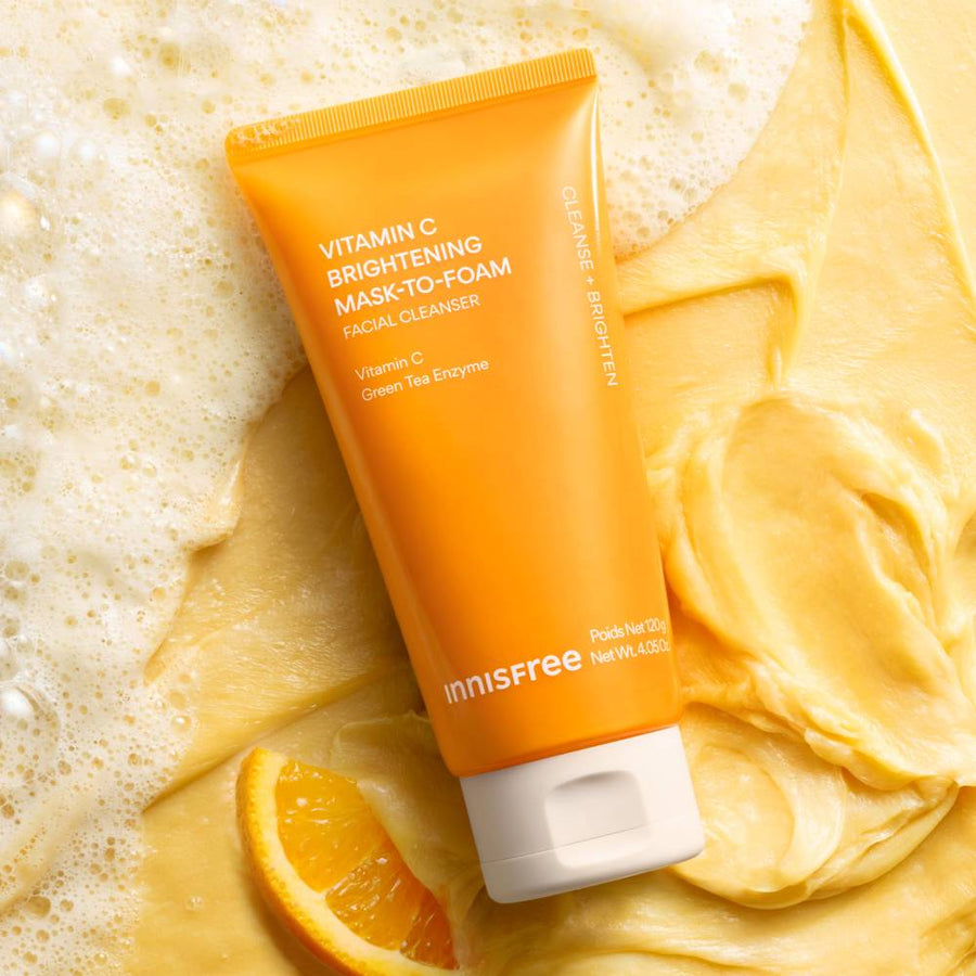 innisfree Vitamin C Brightening Mask-To-Foam Facial Cleanser 120g - Glamourous Grace