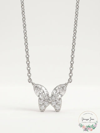 Giani Bernini Cubic Zirconia Butterfly 18 Pendant Necklace in Sterling Silver