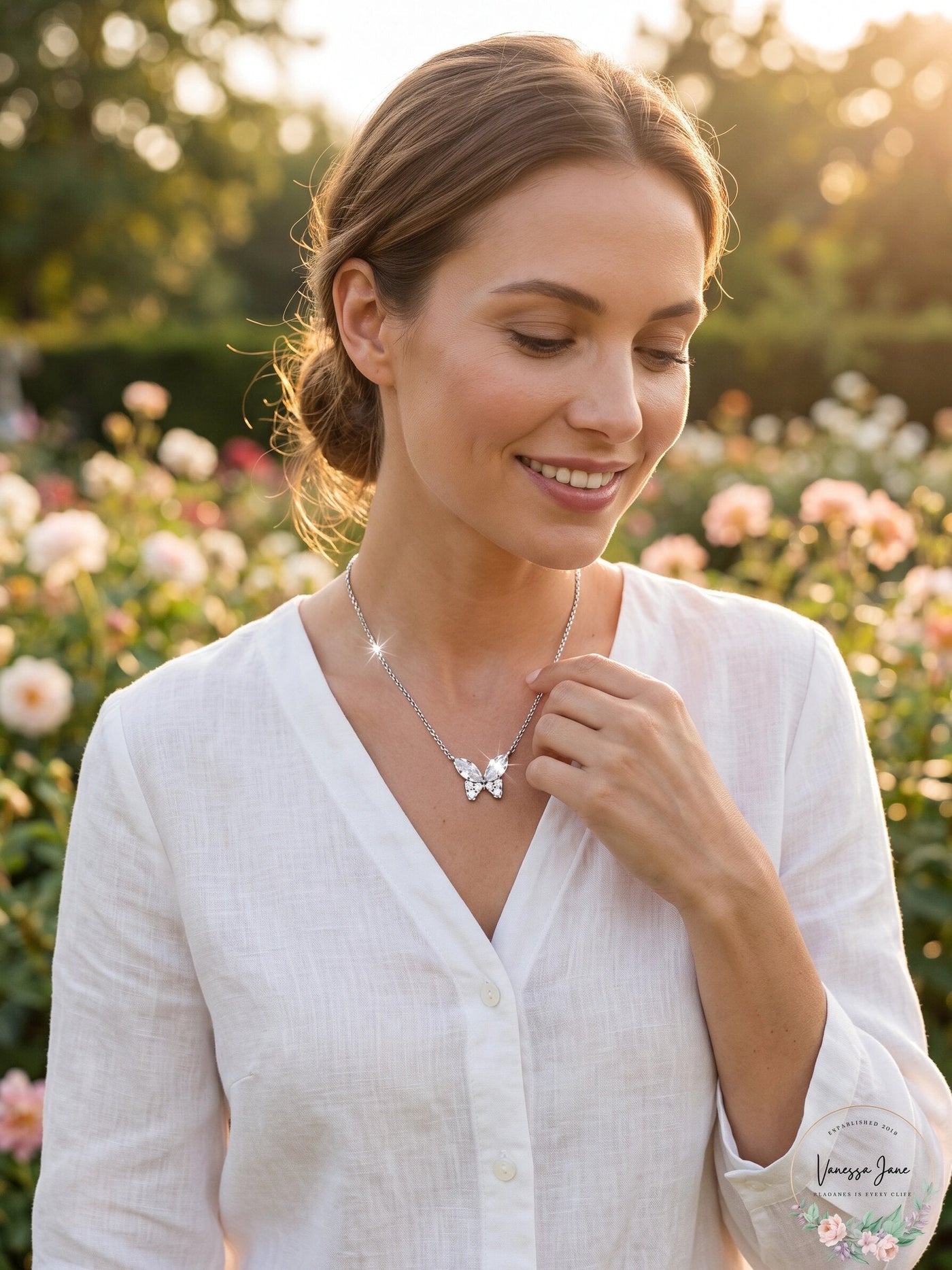 Giani Bernini Cubic Zirconia Butterfly 18 Pendant Necklace in Sterling Silver - Glamourous Grace