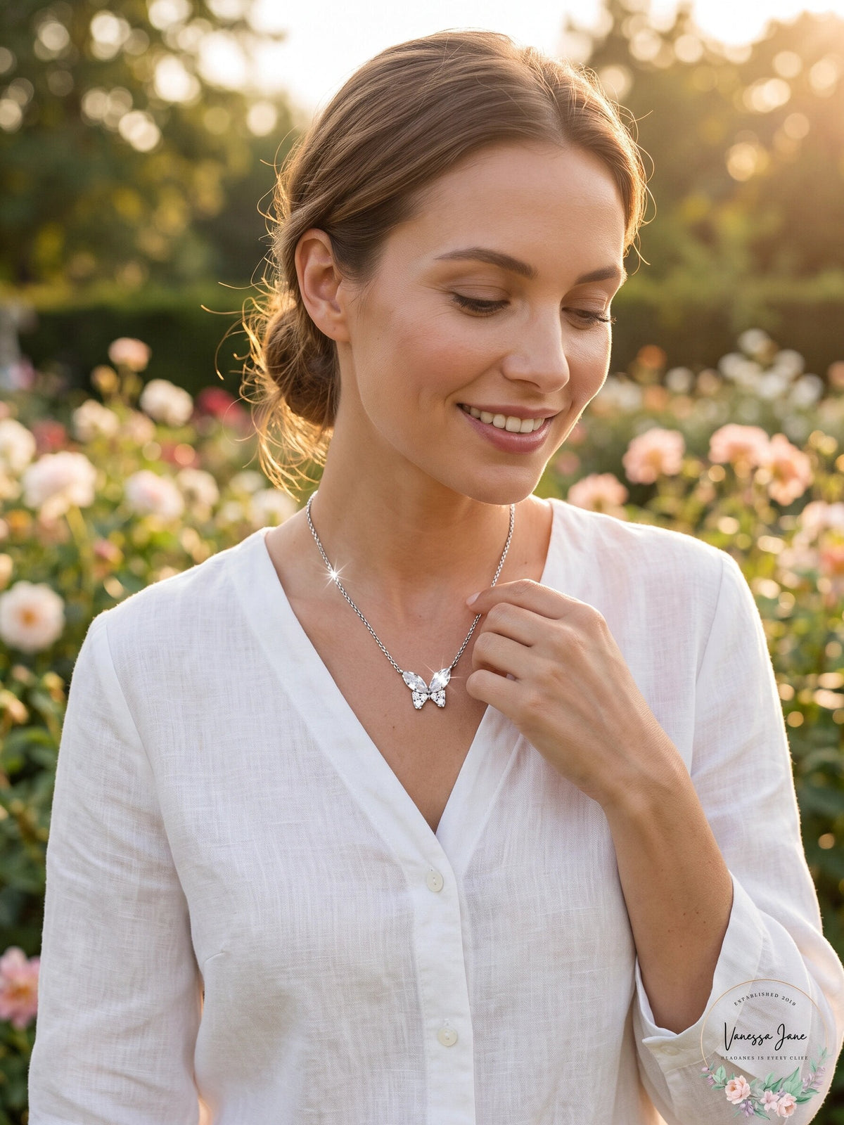 Giani Bernini Cubic Zirconia Butterfly 18 Pendant Necklace in Sterling Silver