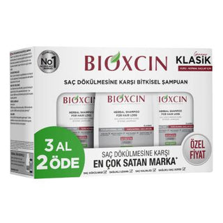 Bioxcin Anti Hair Loss Shampoo for Dry/Normal Hair - 10.14 fl oz, Herbal, pH Balanced, Clinically Tested - Glamourous Grace