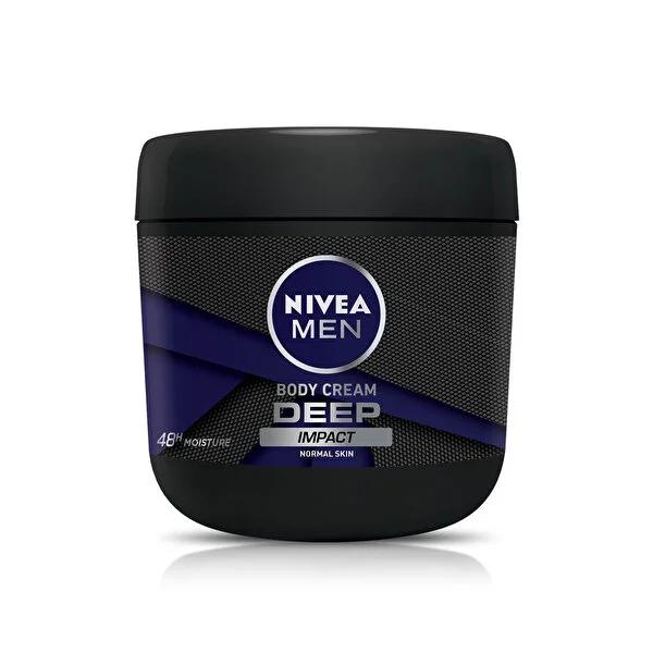 Nivea Men Deep: 400ml Hand & Body Lotion - Moisturizing Cream with Woody Spicy Scent for Normal Skin - Long Lasting Hydration - Glamourous Grace