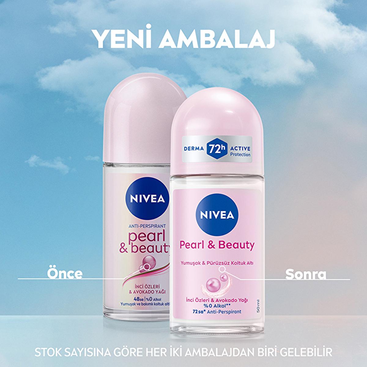 Nivea Women's Roll-on Deodorant Pearl & Beauty - Long Lasting Anti-Perspirant Protection - Glamourous Grace