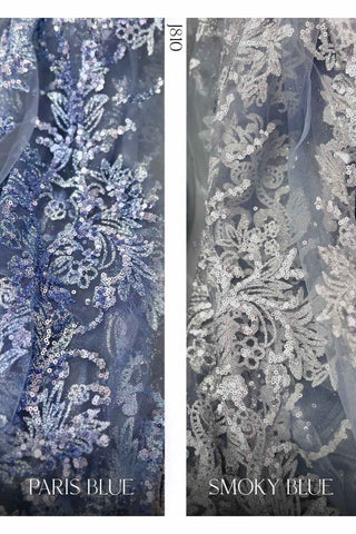 Cinderella Divine J810 Long Fitted Mermaid Gown Metallic Embroidered Lace - Glamourous Grace