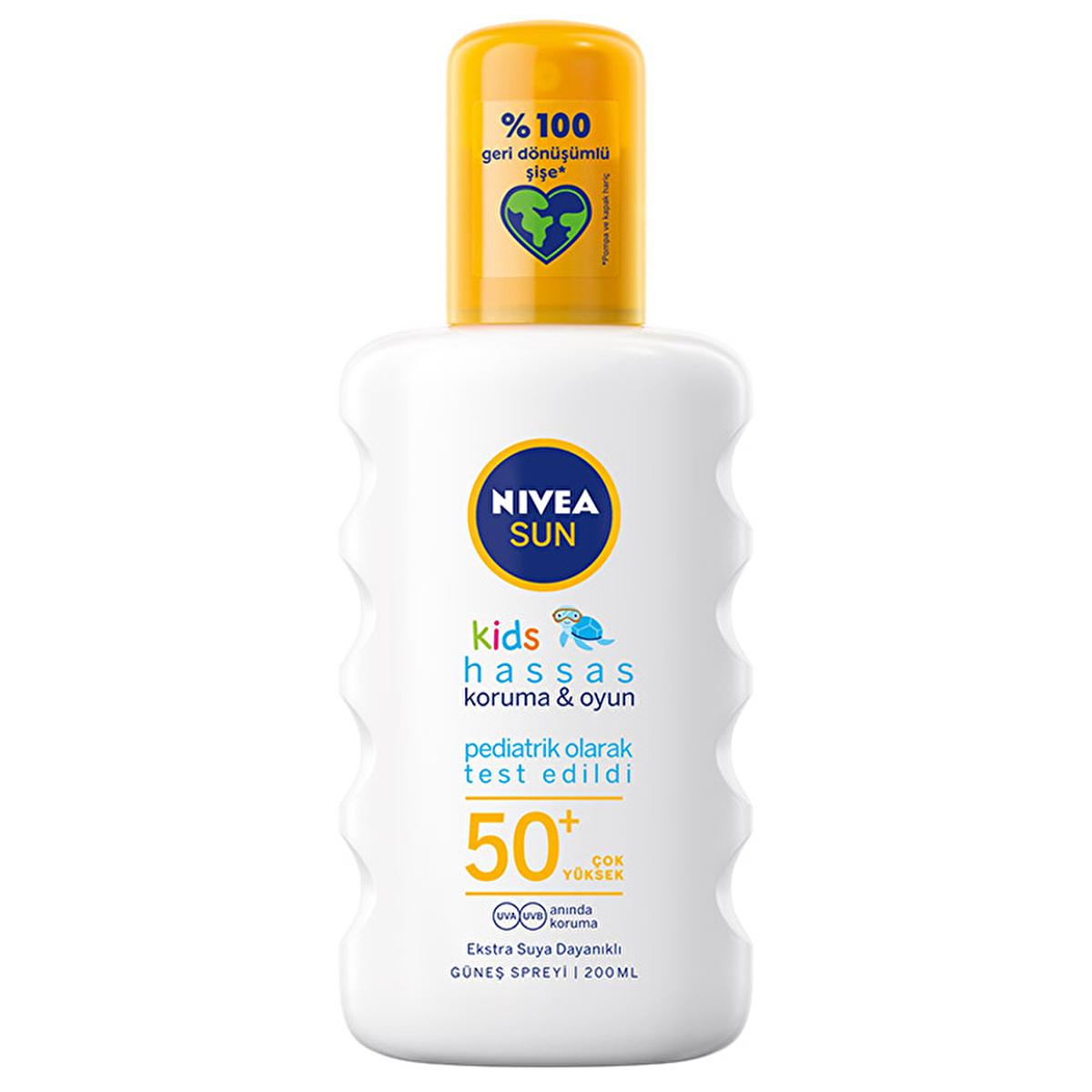 Nivea Baby Sunscreen SPF 50+ - High Protection Kids Sunscreen Spray for Sensitive Skin - Pediatrician Approved & Water Resistant - UVA/UVB Protection - Glamourous Grace