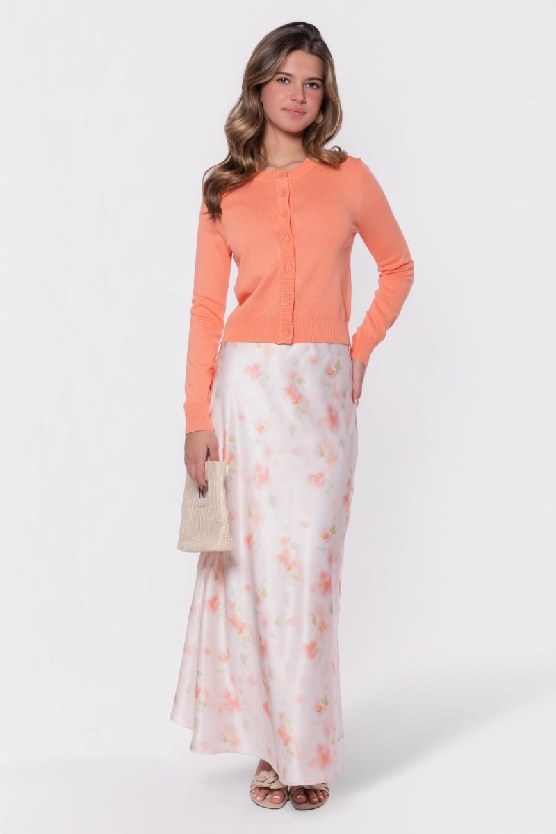 Jade Cardigan (Coral) - Glamourous Grace