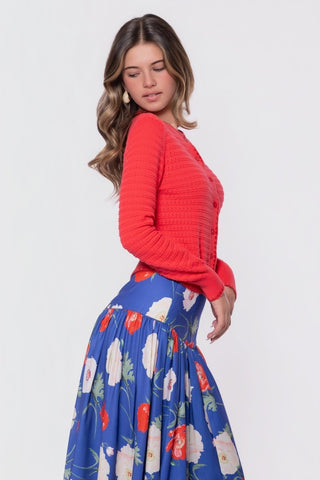 Jane Cardigan (Coral Pink)