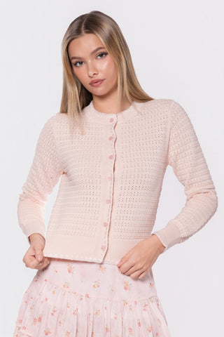 Jane Cardigan (Light Peach)