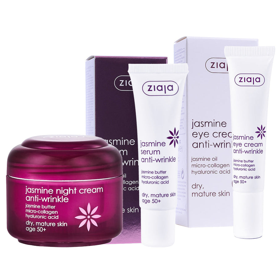 Jasmine Bundle: Night Cream, Eye Cream & Serum - Glamourous Grace