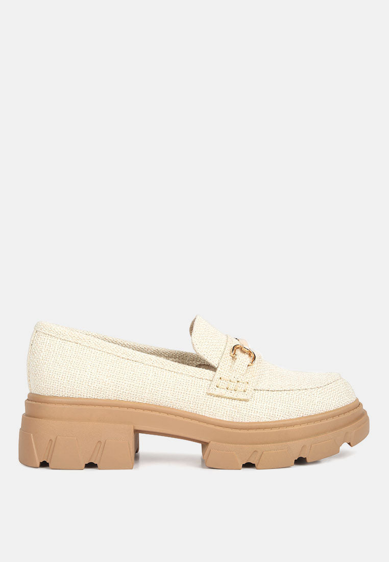 Jaxtyn Chunky Platform Heel Loafers - Glamourous Grace