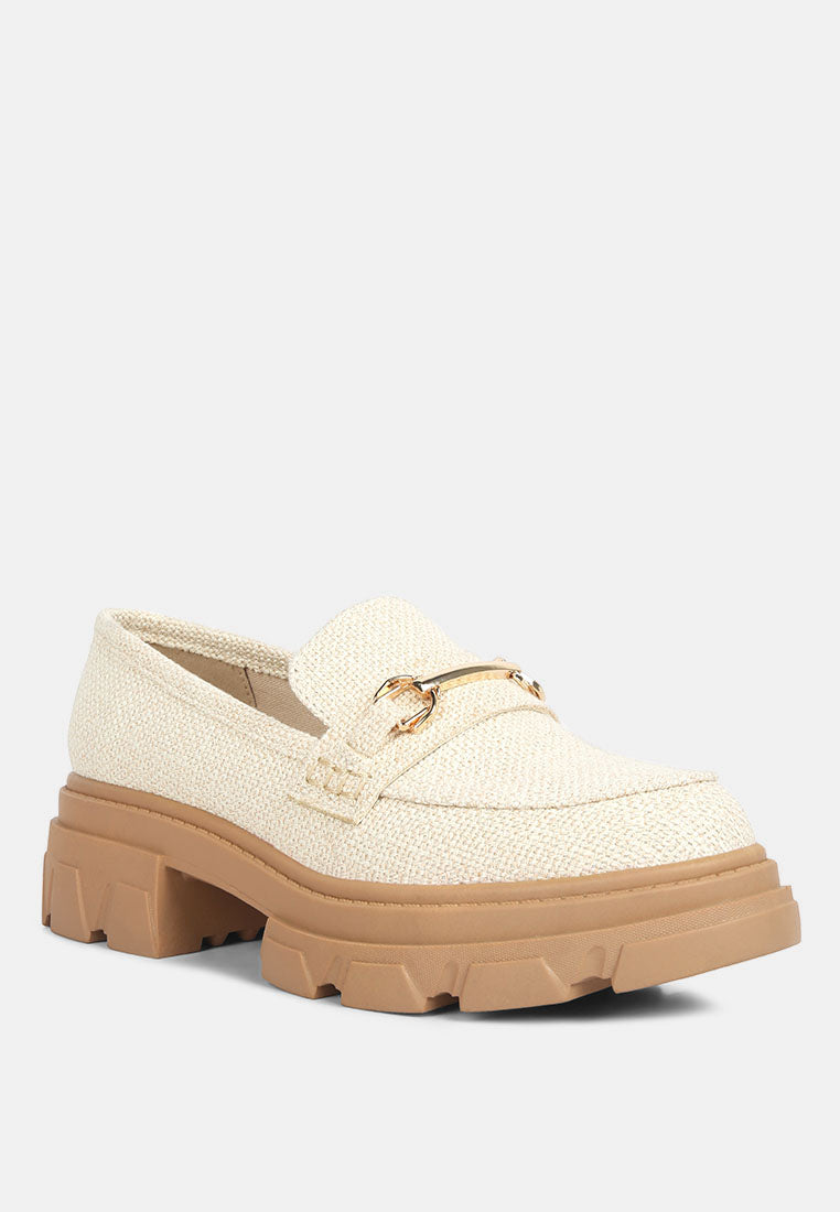 Jaxtyn Chunky Platform Heel Loafers - Glamourous Grace