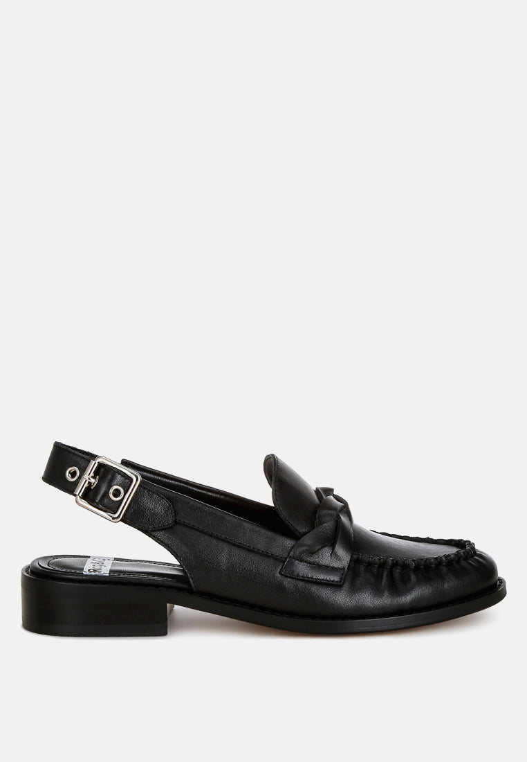 Jemykin Genuine Leather Loafer Sandals - Glamourous Grace
