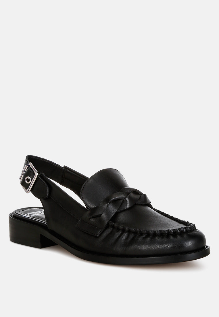 Jemykin Genuine Leather Loafer Sandals - Glamourous Grace