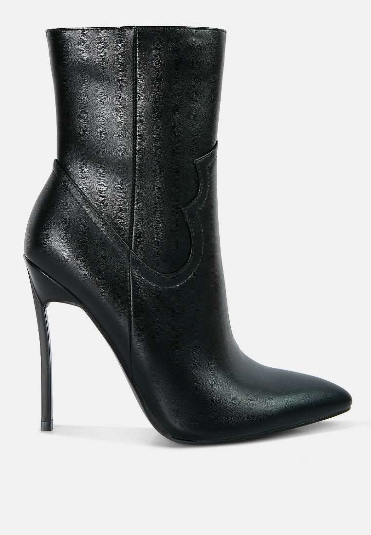 Jenner High Heel Cowboy Ankle Boots - Glamourous Grace
