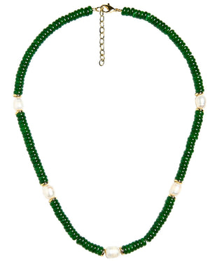Jenny - Quartz Beaded Necklace with freshwater Pearl - Glamourous Grace