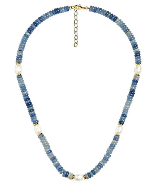 Jenny - Quartz Beaded Necklace with freshwater Pearl - Glamourous Grace