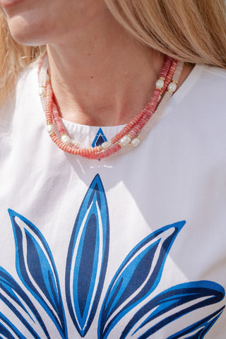 Jenny - Quartz Beaded Necklace with freshwater Pearl