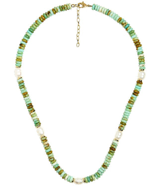 Jenny - Quartz Beaded Necklace with freshwater Pearl - Glamourous Grace