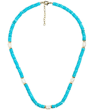 Jenny - Quartz Beaded Necklace with freshwater Pearl - Glamourous Grace