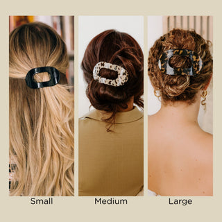 Coconut White Small Flat Round Hair Clip - Glamourous Grace