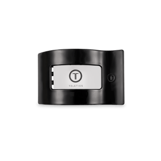 Jet Black Small Flat Rectangle Hair Clip - Glamourous Grace