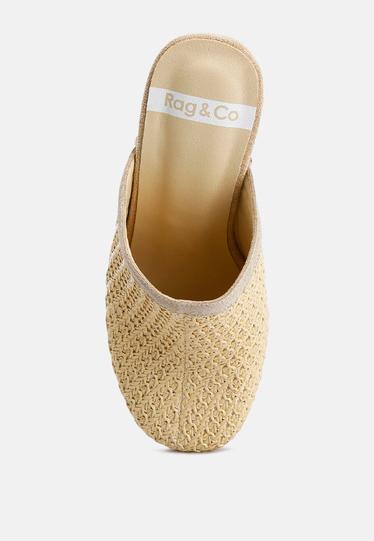 Jeydena Raffia Platform Clogs - Glamourous Grace