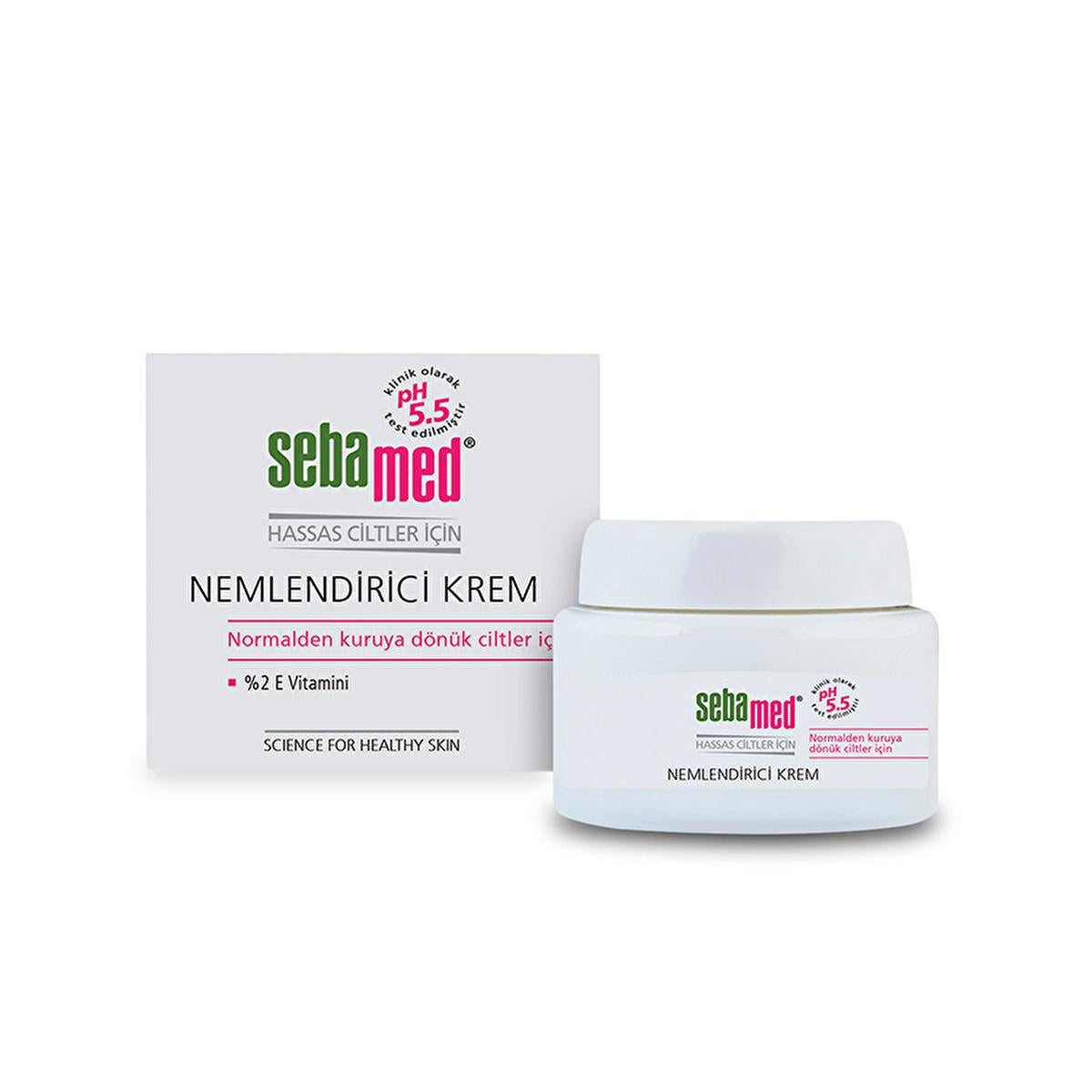 Sebamed Moisturizing Day Cream 75ml - Hydrates, Protects & Anti-Aging Vitamin E Face Cream for Sensitive Skin, Dermatologist Tested, Makeup Base - Glamourous Grace