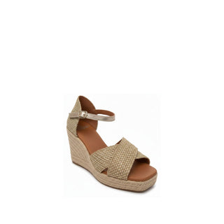 Jimena Mid Double Band Gold-Linen - Glamourous Grace