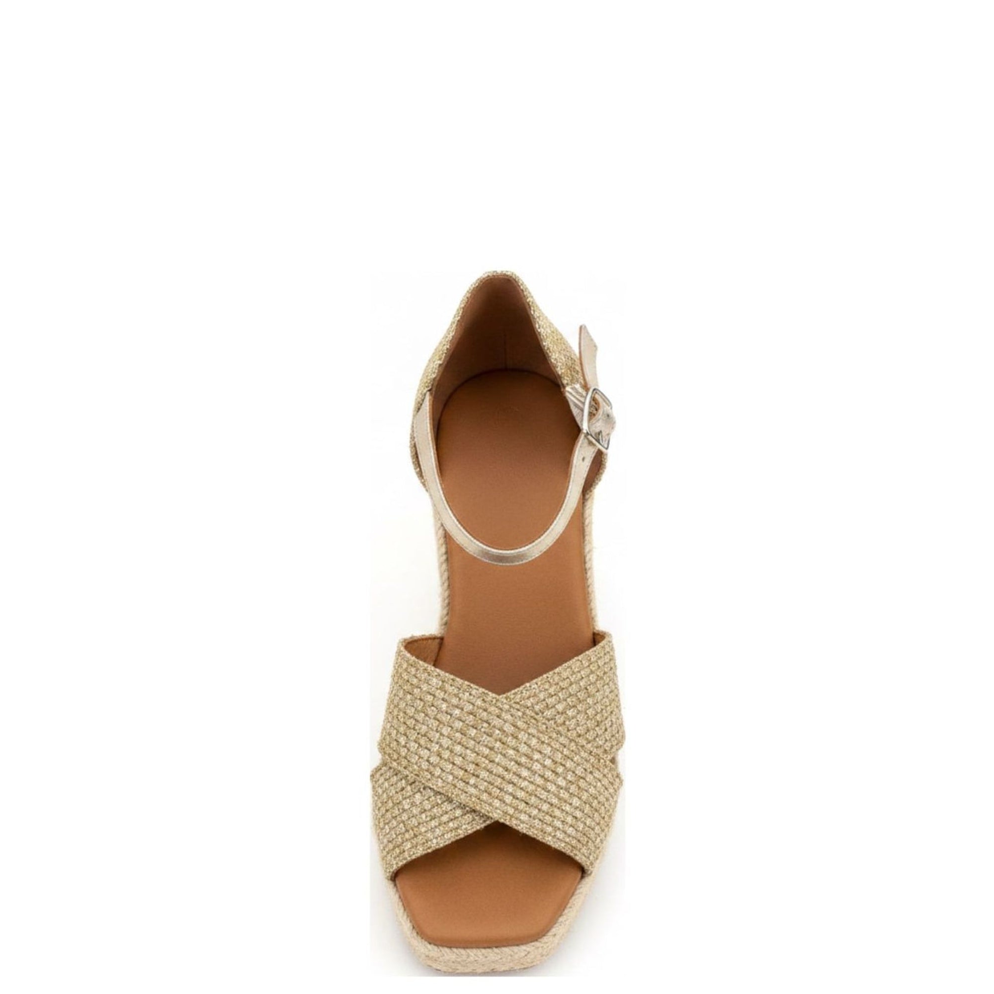 Jimena Mid Double Band Gold-Linen - Glamourous Grace