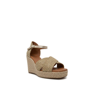 Jimena Mid Double Band Gold-Linen - Glamourous Grace