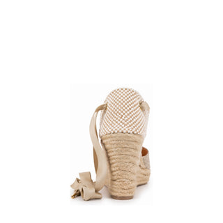 Jimena High Laces Gold Woven Lace-Up - Glamourous Grace