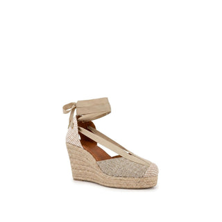 Jimena High Laces Gold Woven Lace-Up - Glamourous Grace