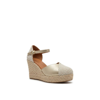 Jimena High Strap Gold-Linen - Glamourous Grace