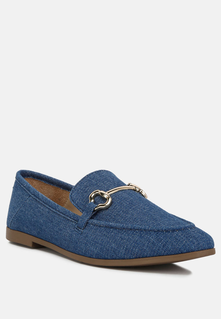 Jiro Horsebit Detail Flat Loafers - Glamourous Grace