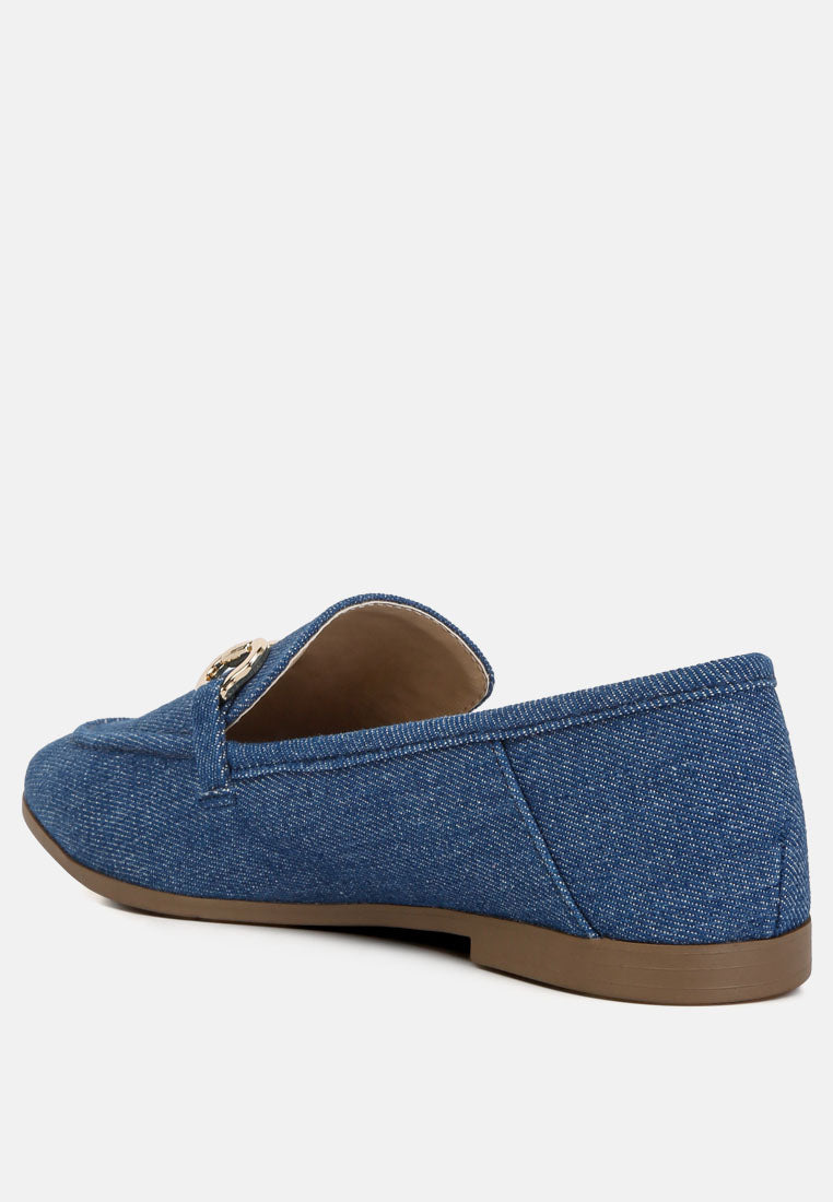 Jiro Horsebit Detail Flat Loafers - Glamourous Grace