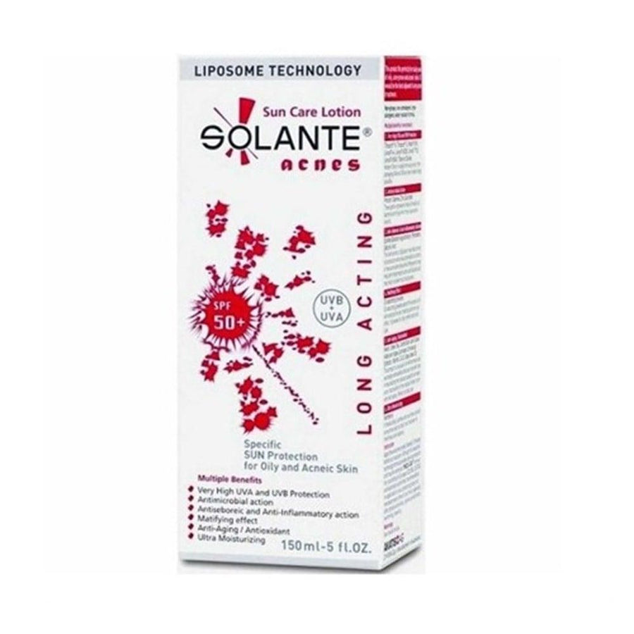 Solante Acnes SPF 50+ Sunscreen Lotion - For Oily & Sensitive Skin | 150 ml - Glamourous Grace