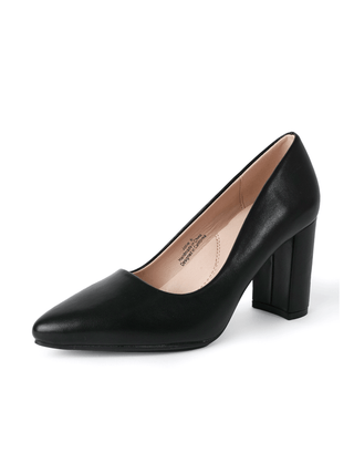 Black Jolie heels by J.Adams featuring sleek pointed toes and stiletto heels, displayed on a neutral background.