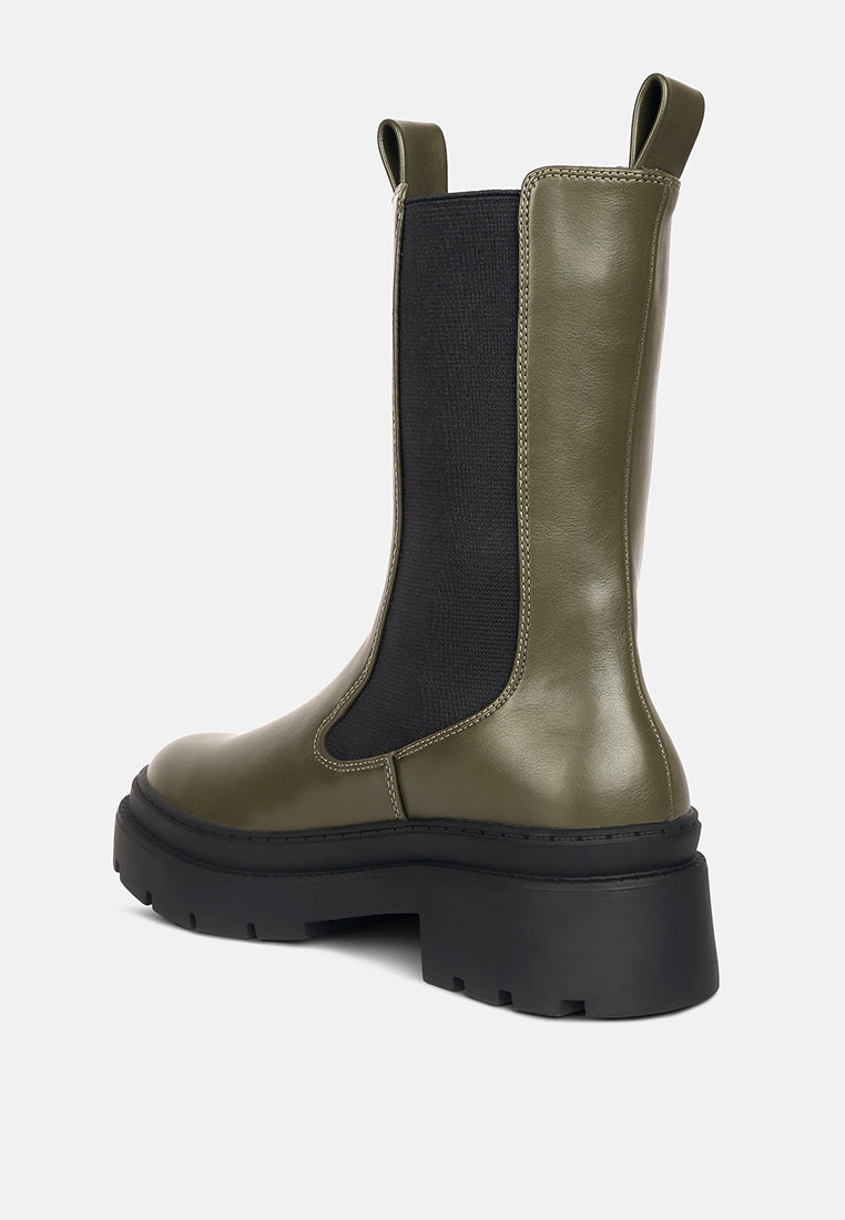 Jolt Elasticated Gussets Lug Sole Boots - Glamourous Grace