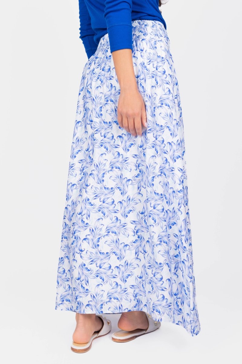 Josephine Skirt (Blue/White) - Glamourous Grace