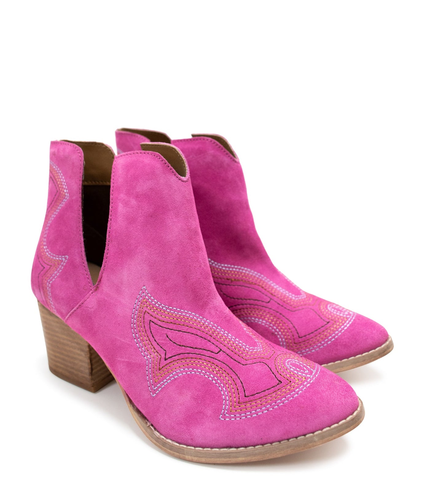 Journee Ankle Boots in Magenta - Glamourous Grace