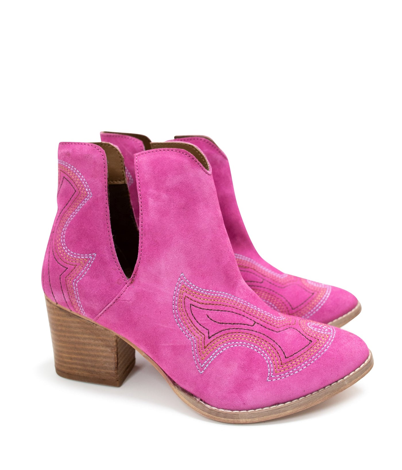 Journee Ankle Boots in Magenta - Glamourous Grace