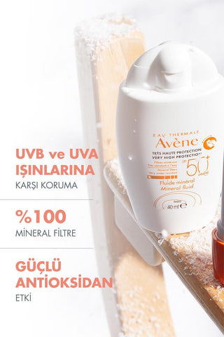 Avene Mineral Sunscreen SPF 50+ - Lightweight, Non-Greasy Protection for Sensitive Skin - Glamourous Grace