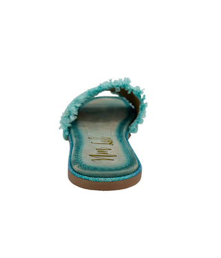 Juana Woven Sandals in Aqua Blue - Glamourous Grace