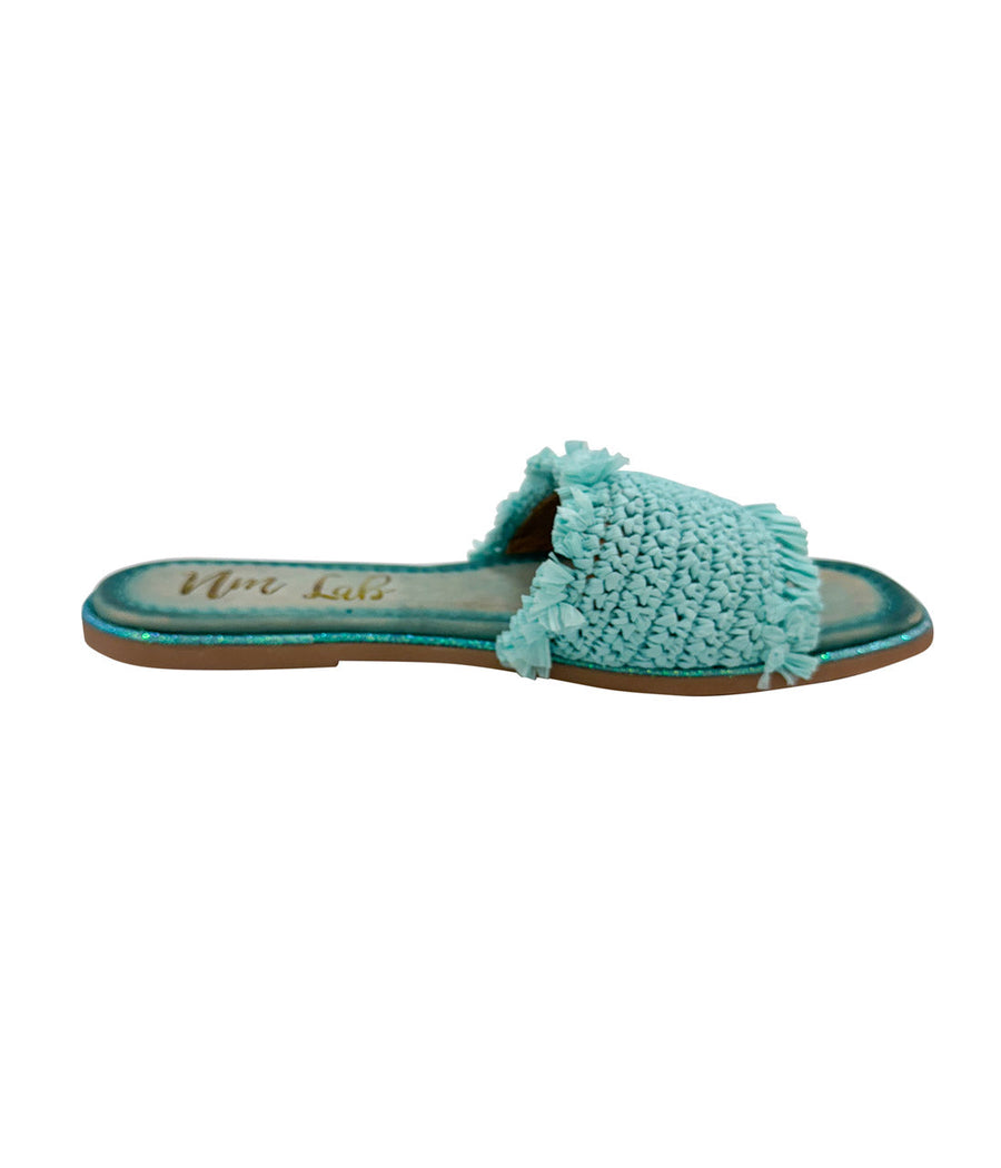 Juana Woven Sandals in Aqua Blue - Glamourous Grace
