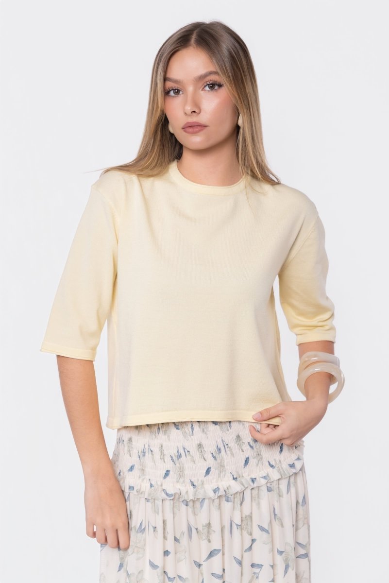 Jude Top (Butter Yellow) - Glamourous Grace