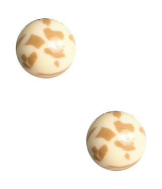 Judy Acrylic Ball Stud - 18k Gold Plated - Glamourous Grace