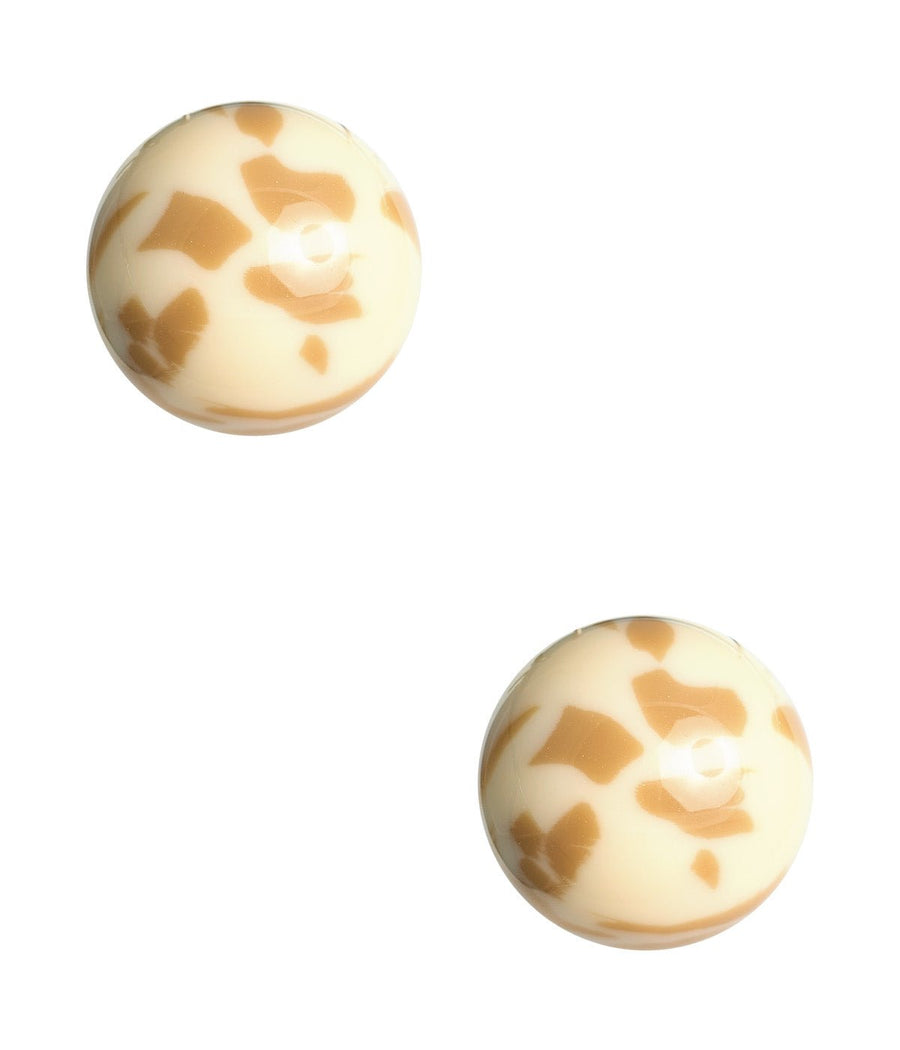 Judy Acrylic Ball Stud - 18k Gold Plated - Glamourous Grace