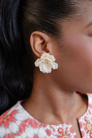 Jules Acrylic Flower Earring - Glamourous Grace