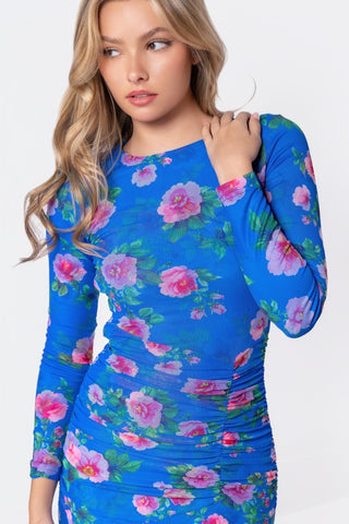 Juliana Dress (Blue/Pink)