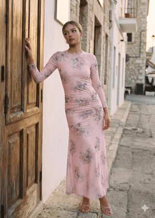 Juliana Dress (Pink Flower)